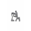 Ver imagem 1 de Escultura Minimalista Abraço Pet Design Moderno 3d Cinza