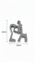 Ver imagem 3 de Escultura Minimalista Abraço Pet Design Moderno 3d Cinza