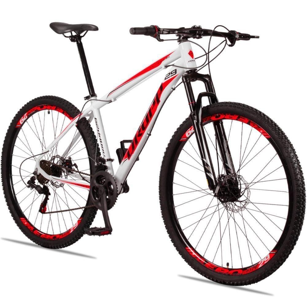 Bicicleta 29 Dropp Aluminum Freio Disco Branco+Vermelho - 1