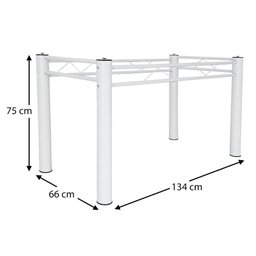 Pés De Mesa Para Tampo de Granito ou Vidro 1,50 Sala De Jantar Ql Branco - 5