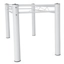 Ver imagem 3 de Pés De Mesa Para Tampo de Granito ou Vidro 1,50 Sala De Jantar Ql Branco