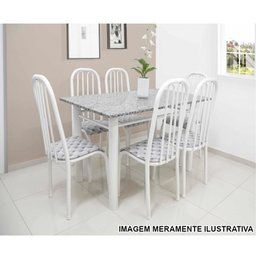 Pés De Mesa Para Tampo de Granito ou Vidro 1,50 Sala De Jantar Ql Branco - 6
