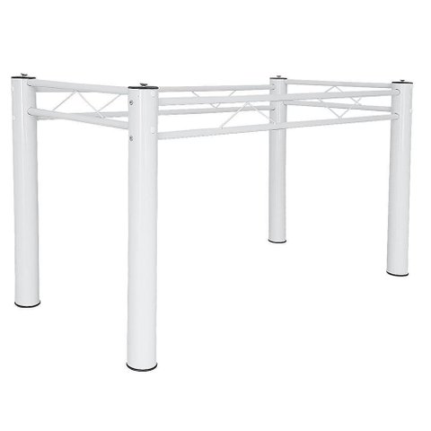 Pés De Mesa Para Tampo de Granito ou Vidro 1,50 Sala De Jantar Ql Branco