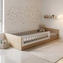 Ver imagem 3 de Cama Montessori Infantil Solteiro com Grades em Pinus