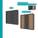 Ver mais imagens de Guarda-roupa Casal 3 Portas Doha Carraro Ripado