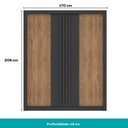 Ver imagem 5 de Guarda-roupa Casal 3 Portas Doha Carraro Ripado