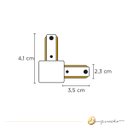 Ver imagem 2 de Conector Emenda Modelo L para Trilhos de Sobrepor Branco