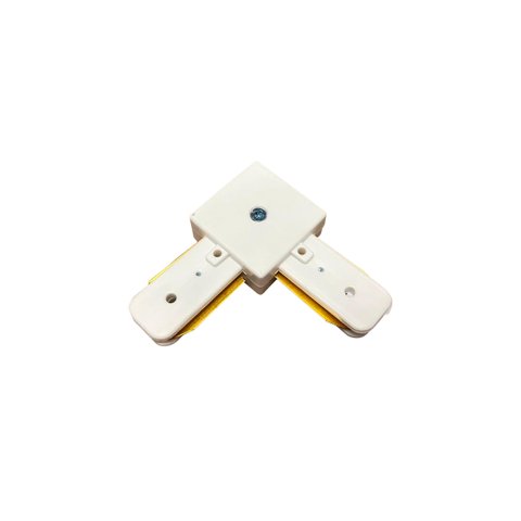 Conector Emenda Modelo L para Trilhos de Sobrepor Branco