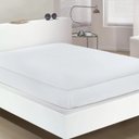 Ver imagem 2 de Protetor de Colchão Tecebem Solteiro Malha Fundido Impermeável 88cmx188mx30cm Branco