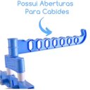 Ver imagem 2 de Varal de Chão 3 Andares Retrátil Dobrável Aço Inox com Rodas