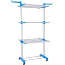 Ver imagem 1 de Varal de Chão 3 Andares Retrátil Dobrável Aço Inox com Rodas