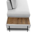 Ver imagem 7 de Sofá Sala de Estar Living Design Moderno 210cm Mesa Lateral Pés de Ferro Jungle Linho Cinza G93 - Gr