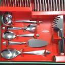Ver mais imagens de Faqueiro 90 Peças Conjunto de Talher Inox Faca Garfos Concha