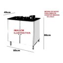 Ver imagem 6 de Multi Buffet aparador Balcão Pará retrô 3 gavetas alto cor Preto fosco PASSE BEM BRANCO / PRETO / MA
