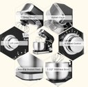 Ver imagem 5 de Kitchen In The Box Stand Mixer, 3.2qt, 6 Vel. 300w, Preto