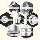 Ver imagem 5 de Kitchen In The Box Stand Mixer, 3.2qt, 6 Vel. 300w, Preto