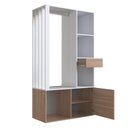 Ver imagem 5 de Guarda-Roupa Closet com 1 Porta e 1 Gaveta 100cm Multimóveis Crpro-CLO002 Branco/Madeirado