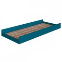 Ver imagem 1 de Cama Auxiliar para Beliche sem Colchão Linha Infanto Azul Secreto Bi003 Completa Móveis