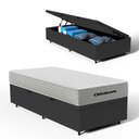 Ver imagem 3 de Cama Box Baú com Colchão de Molas Ensacadas Ortobom One Face Plenno Superpocket Solteiro 88cm