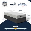 Ver imagem 4 de Cama Box Baú com Colchão de Molas Ensacadas Ortobom One Face Plenno Superpocket Solteiro 88cm