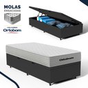 Ver imagem 5 de Cama Box Baú com Colchão de Molas Ensacadas Ortobom One Face Plenno Superpocket Solteiro 88cm