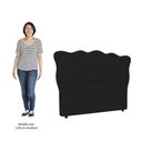 Ver imagem 5 de Cabeceira Casal King Cama Box 195cm Oregon I02 Veludo Preto - Mpozenato