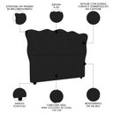 Ver imagem 3 de Cabeceira Casal King Cama Box 195cm Oregon I02 Veludo Preto - Mpozenato