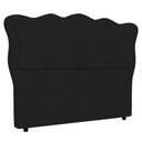 Ver imagem 1 de Cabeceira Casal King Cama Box 195cm Oregon I02 Veludo Preto - Mpozenato