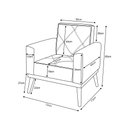 Ver imagem 4 de Kit 2 Poltronas em Veludo Florença Terracota