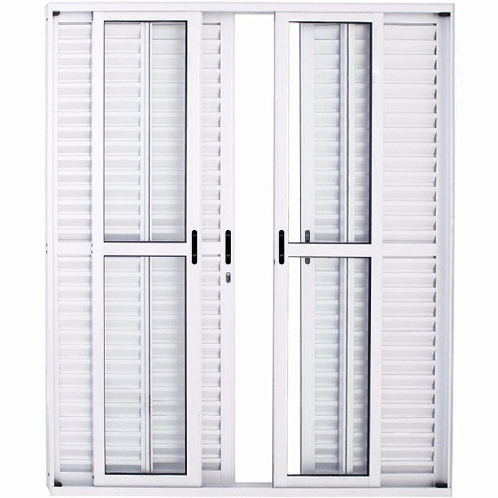 Porta Balcão Veneziana 06 Folhas Branco Maxx - 210x150 - 1