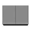 Ver mais imagens de Armário de Cozinha Modulado de Canto 6 Peças Cp32 Balcão com Tampo Preto/cinza - Lumil Lumil Móveis