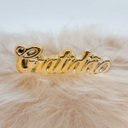 Ver imagem 4 de Kit Escultura Palavra + Porta Retrato Decorativo Enfeite Top - Gratidão Rose + Porta Retrato