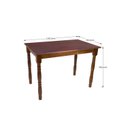 Ver imagem 3 de Mesa de Jantar 4 Lugares Retangular em Madeira Maciça com Tampo em MDF Dalas Marrom/Imbuia