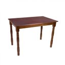 Ver imagem 2 de Mesa de Jantar 4 Lugares Retangular em Madeira Maciça com Tampo em MDF Dalas Marrom/Imbuia