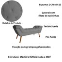 Ver imagem 3 de Recamier Sofá Divã Namoradeira Sienna 90cm Solteiro Suede
