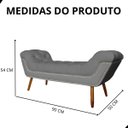 Ver imagem 6 de Recamier Sofá Divã Namoradeira Sienna 90cm Solteiro Suede