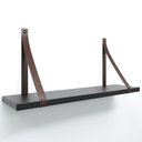 Ver imagem 1 de Prateleira em MDF Preto 50x15cm com Alça Café