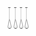Ver imagem 1 de KIT 4 PENDENTE GOTA GLOBO VIDRO 15 JABUTICABA PRETO FOSCO BF