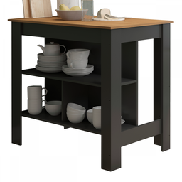 Bancada de Cozinha 1 Prateleira Carvalho Dakar/Cinza Vulcano 0746 - Soluzione - 2