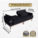 Ver imagem 3 de Sofá Cama Rivieira 2,10m-preto