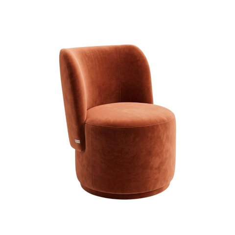 Poltrona Decorativa para Sala Estar Quarto Penteadeira Orgânica Bia Veludo Terracota - Montanaris de