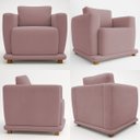 Ver imagem 4 de Poltrona Decorativa Bridge Clássica Bouclé Premium de Luxo para Sala Quarto Recepção Design Autoral