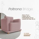 Ver imagem 6 de Poltrona Decorativa Bridge Clássica Bouclé Premium de Luxo para Sala Quarto Recepção Design Autoral