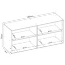 Ver imagem 6 de Armário Aéreo Ponte Casal/queen - Dormitório Modulado Irlanda - Módulo 4 Portas 168cm - Roupeiro Dem