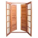 Ver imagem 2 de Porta Balcão de Madeira Maciça Abrir/abrir 2,10(a)x1,60(l) com Ferragens Madeira Natural