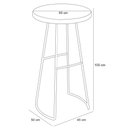 Ver mais imagens de Conjunto De Mesa Bistrô Ravi Com 04 Banquetas Em Madeira Maciça Mahal D01 Peroba Rosa - Lyam Decor
