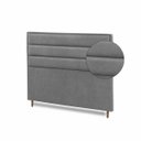Ver imagem 4 de Cabeceira para Cama Casal Estofada 1,38 Mts Iza Vilajo: Suede Cinza