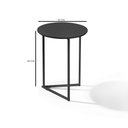 Ver imagem 4 de Mesa de Canto Jade Conjunto com 2 mesas Pé de Aço Preto