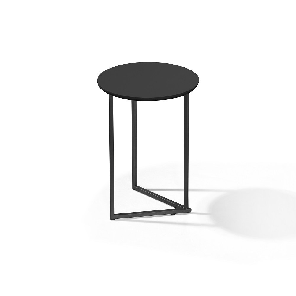 Mesa de Canto Jade Conjunto com 2 mesas Pé de Aço Preto - 5
