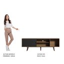 Ver imagem 6 de Rack Madesa Dubai para TV até 65 Polegadas com Pés Rustic/Preto 7K5Z Cor:Rustic/Preto/Rustic